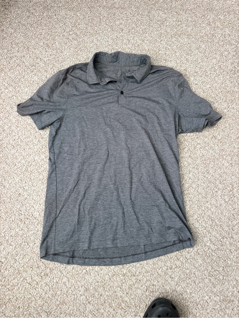 Men's Grey Lulu Performance Polo Shirt